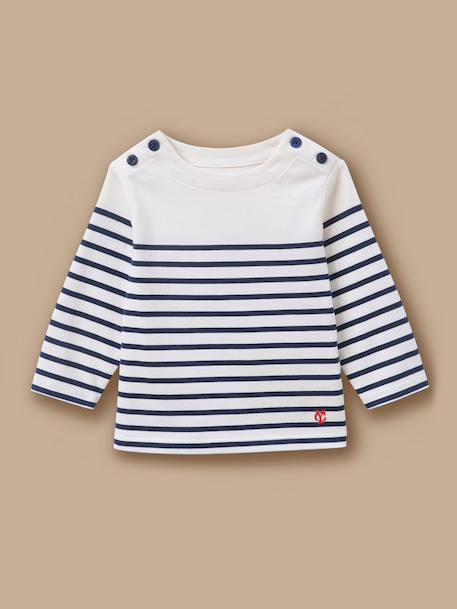 Bébé-T-shirt, sous-pull-T-shirt marinière boutonné bébé