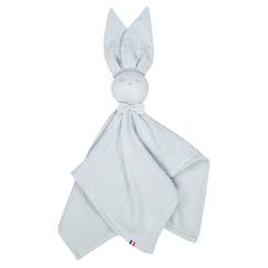 Jouet-Premier âge-Doudou lapin  en gaze de coton jeanne