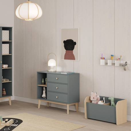 Coffre à jouets 2 niches - gamme simon Green+White 4 - vertbaudet enfant 