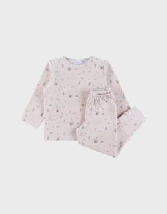 -Pyjama 2 pièces en velours avec motif éléphant
