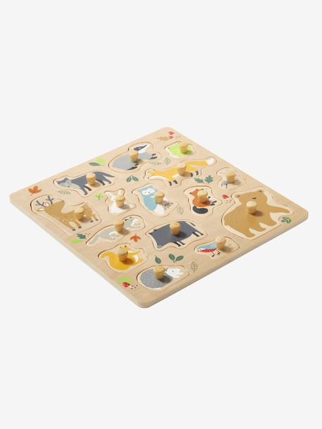 Puzzle bouton Forêt en bois FSC® multicolore 5 - vertbaudet enfant 