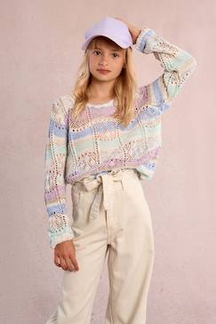 -Pull tie-dye ajouré