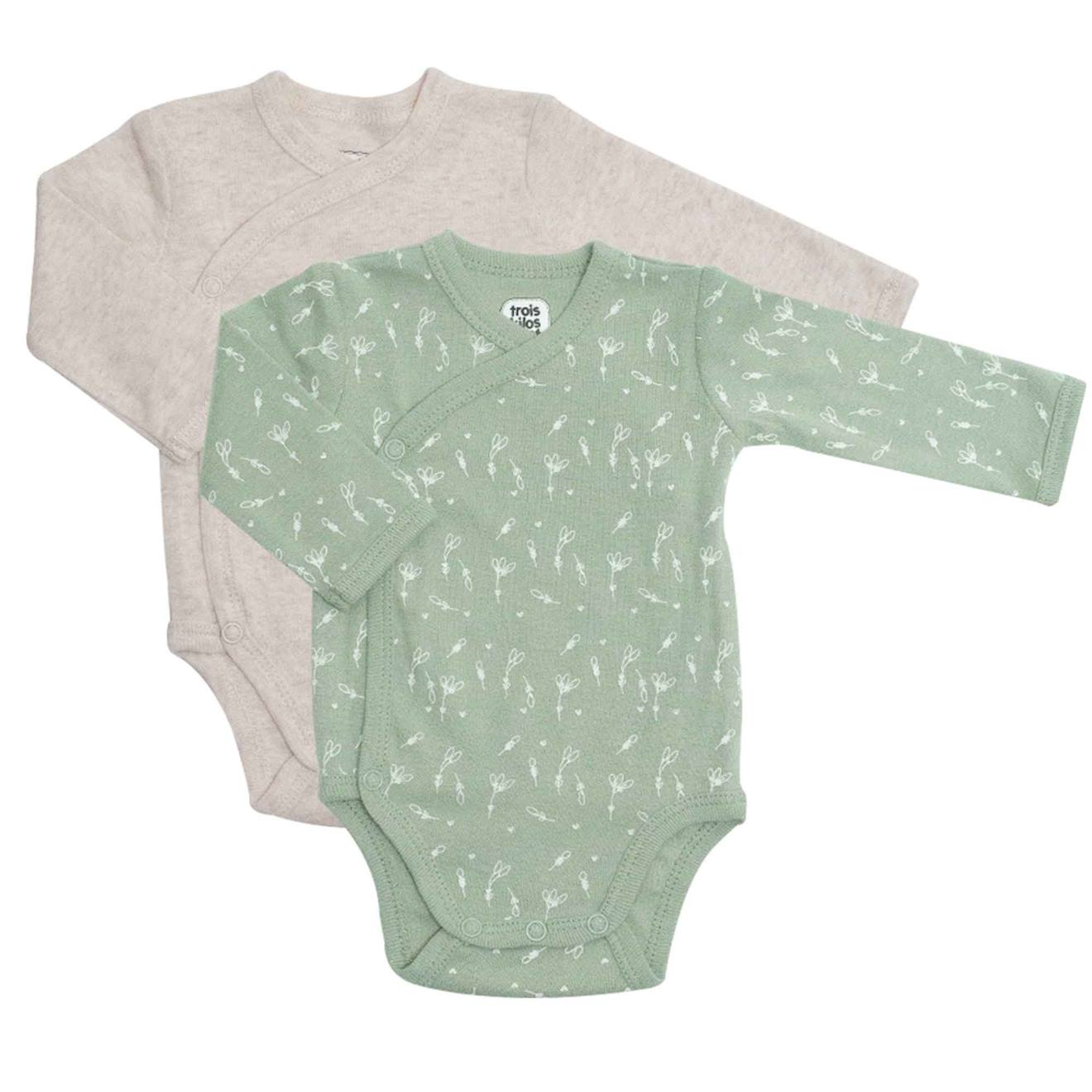Pack De 2 Bodies Manches Longues Vert