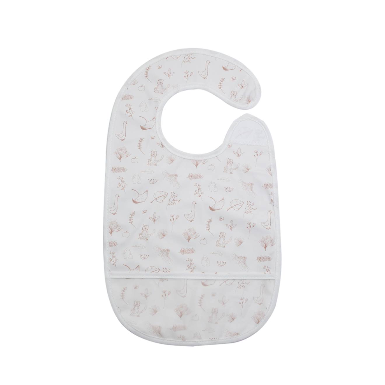 Bavoir Bébé Avec Poche Blanc