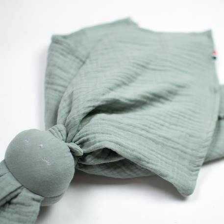 Doudou lapin  en gaze de coton jeanne Beige+Blanc+Blanc à pois or+Bleu+Camel+Écru+Gris+Rose+Terracotta+Vert de gris 59 - vertbaudet enfant 