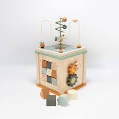 Jouet-Premier âge-Cube d'activité en bois