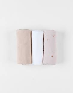 -Lot de 3 langes  mousseline