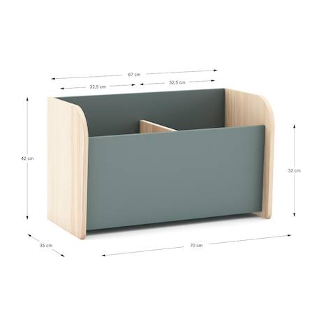 Coffre à jouets 2 niches - gamme simon Green+White 3 - vertbaudet enfant 