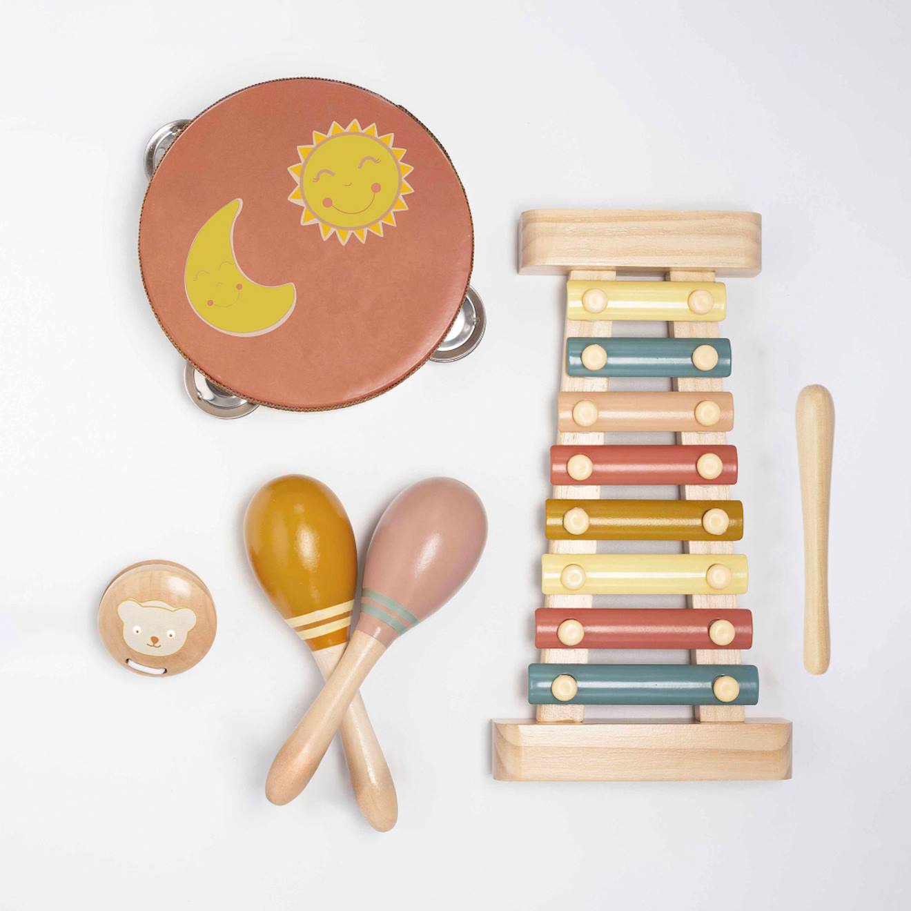 Coffret Musical En Bois Pour Bébé Multicolor