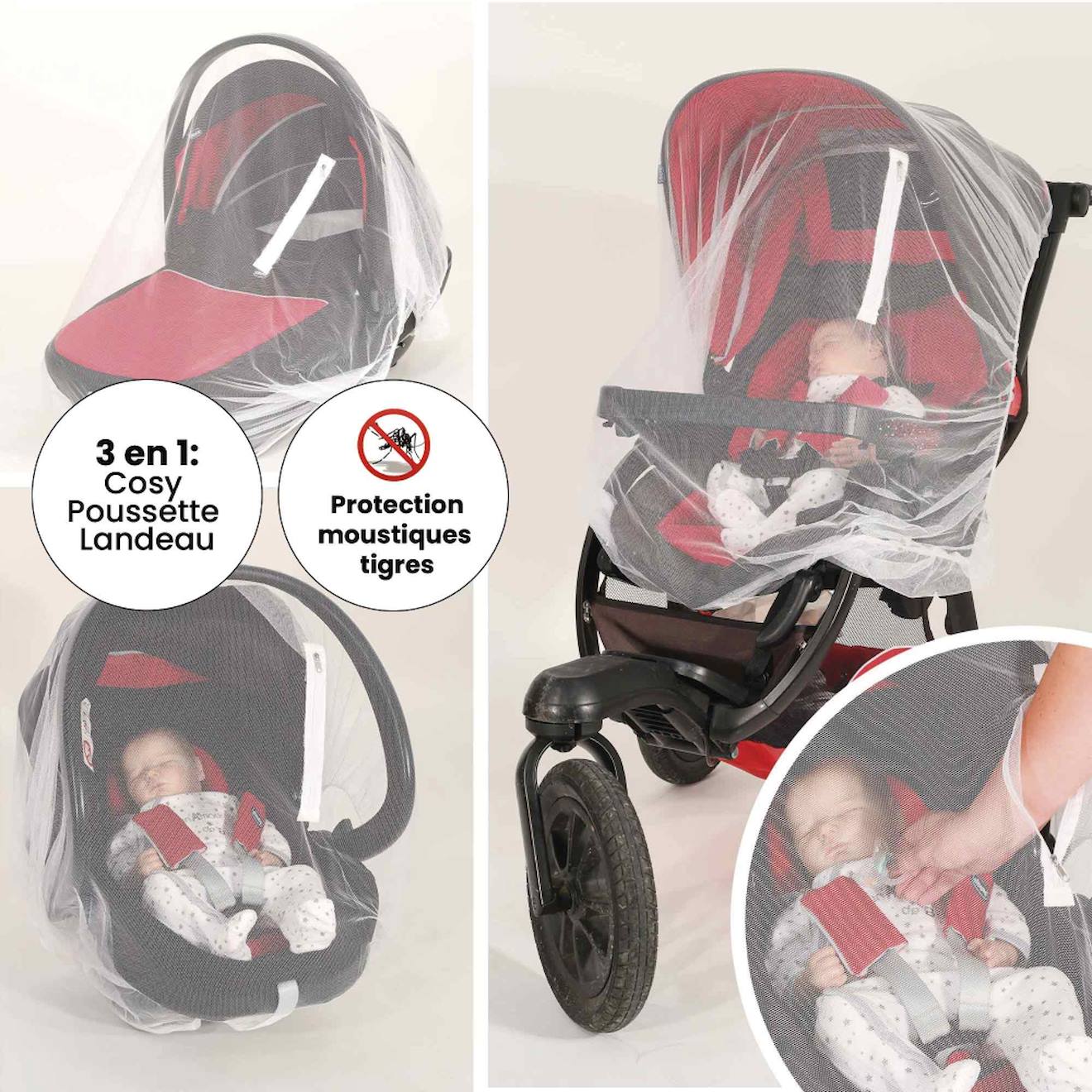 Moustiquaire Bébé Blanc