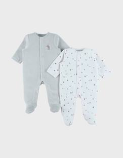 -Lot de 2 dors-bien en velours brodé lapin