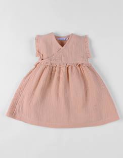 Bébé-Robe, jupe-Robe portefeuille en mousseline de coton