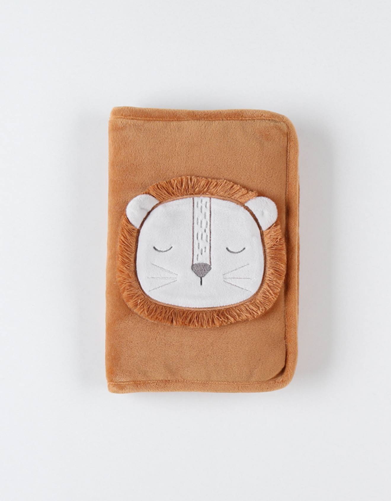 Protège Carnet De Santé Babou En Veloudoux Caramel, Blanc