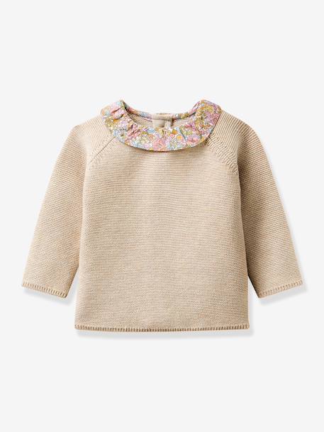 Bébé-Ensemble pantalon pull col fleuri