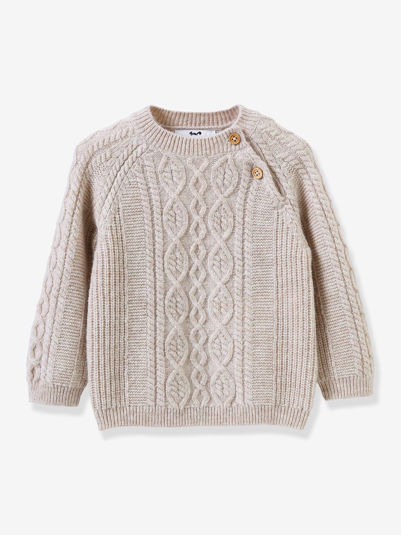 Pull Torsadé Beige