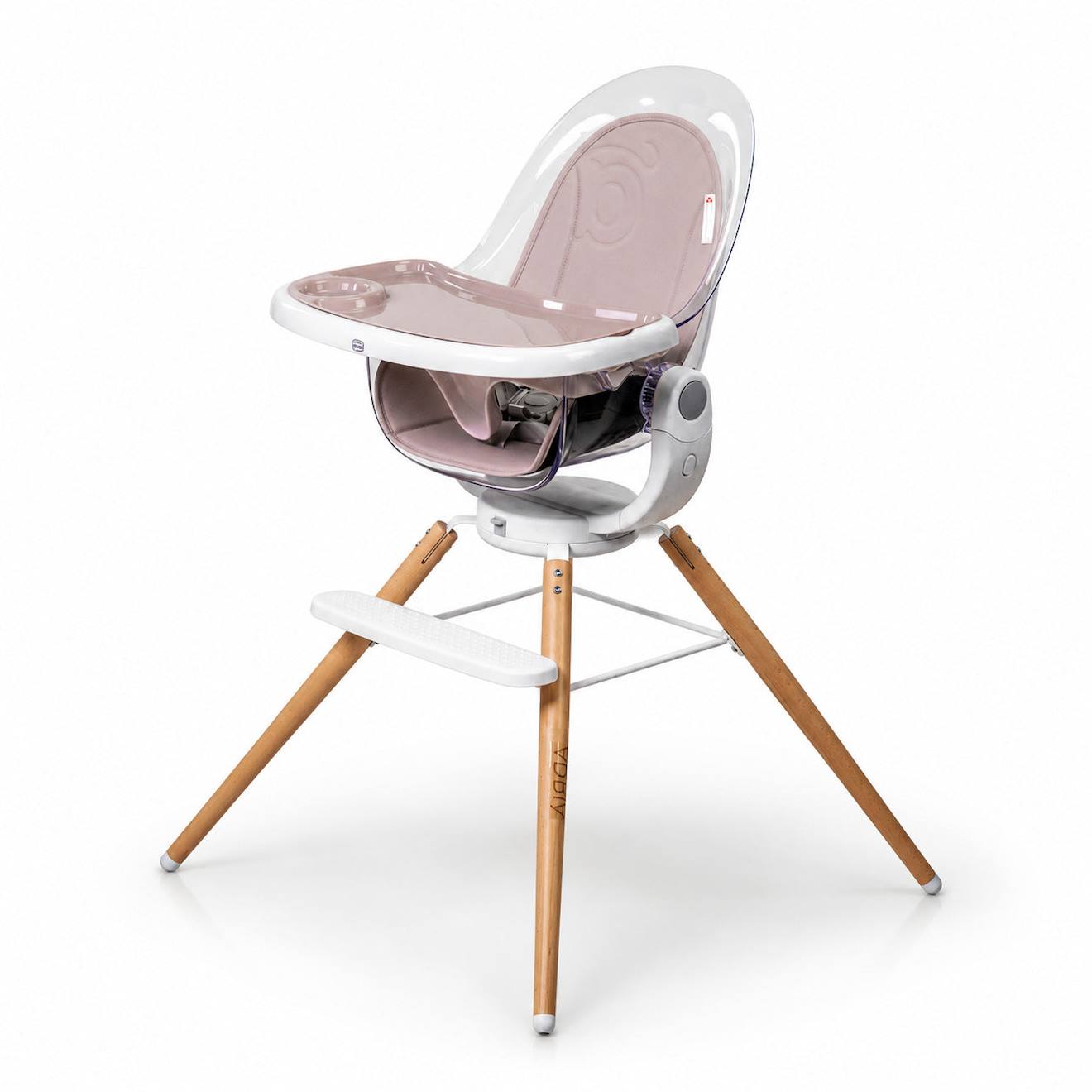 Chaise Haute En Bois Adriá Gris Et Blanc