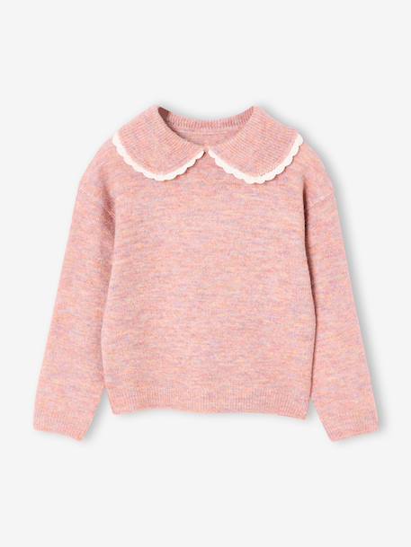 Fille-Pull fille col romantique