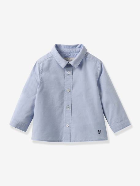 Chemise Oxford bleu clair 1 - vertbaudet enfant 