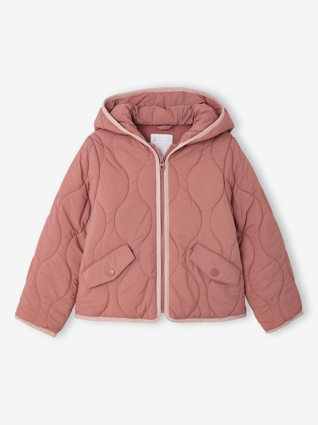 Doudoune légère fille bois de rose