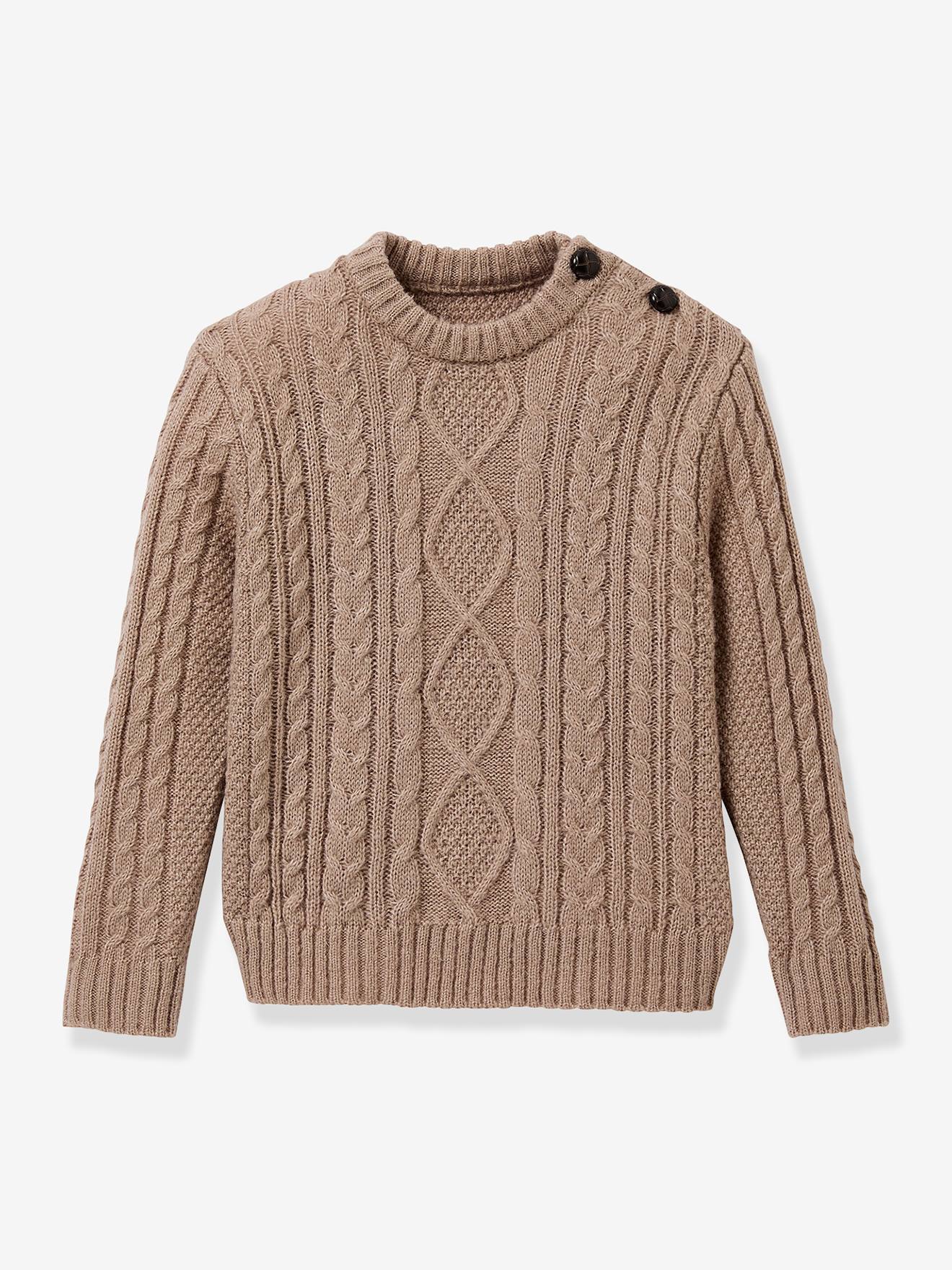 Pull Torsadé Écru