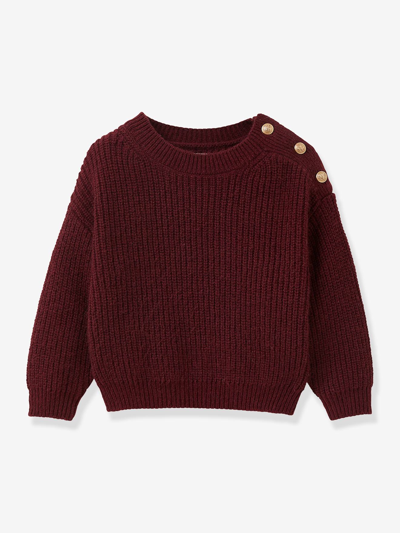 Pull perlée bordeaux