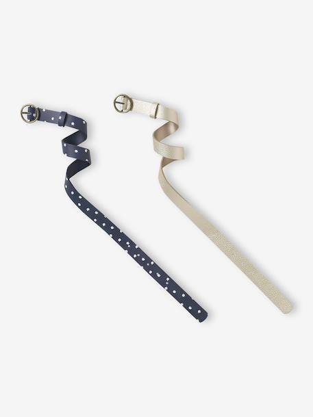 Fille-Lot de 2 ceintures fille ajustables