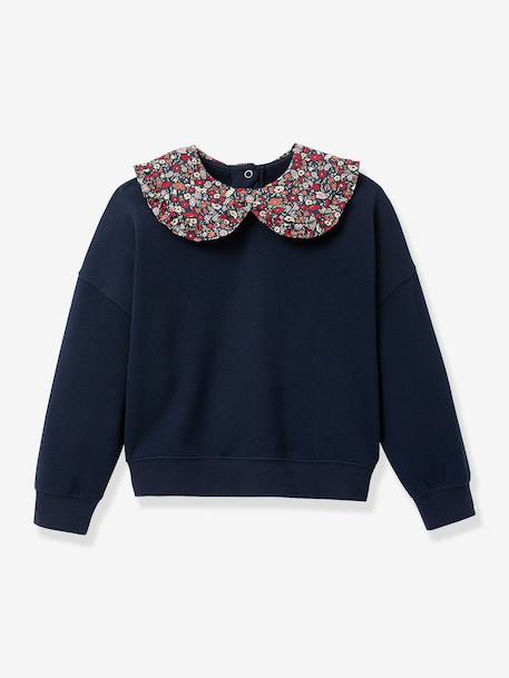 Fille-Pull, gilet, sweat-Sweat-Sweat col Claudine