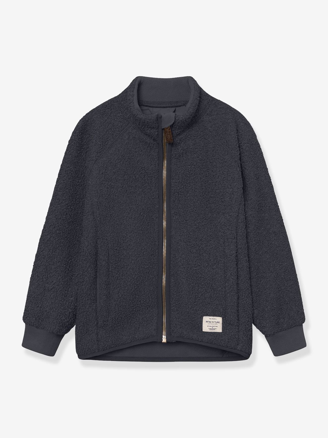 Veste en polaire Teddy avec fermeture éclair enfants MATCEDRIC MINI A TURE bleu nuit