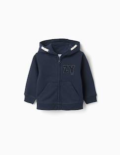 -Sweat zippé avec broderie en bouclettes zy