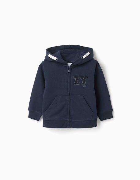 Bébé-Sweat zippé avec broderie en bouclettes zy