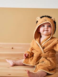 Cadeaux naissance-Peignoir bébé personnalisable Lion Oeko-Tex®