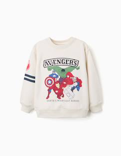-Sweat en coton peigné avec imprimé en relief avengers