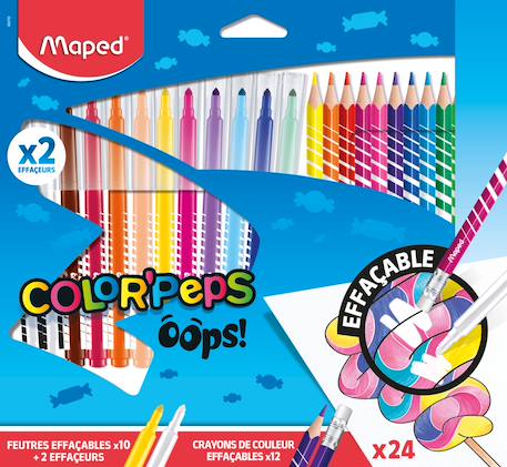 Fille-Accessoires-Fourniture scolaire-stylo, règle, ciseaux-Kit de coloriage oops
