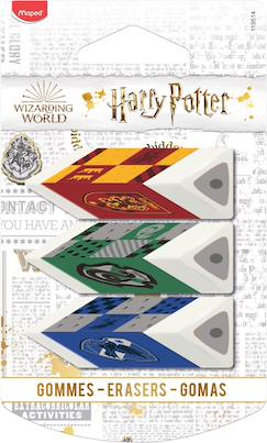 Jouet-Papeterie-Lot de gommes pyramides harry potter