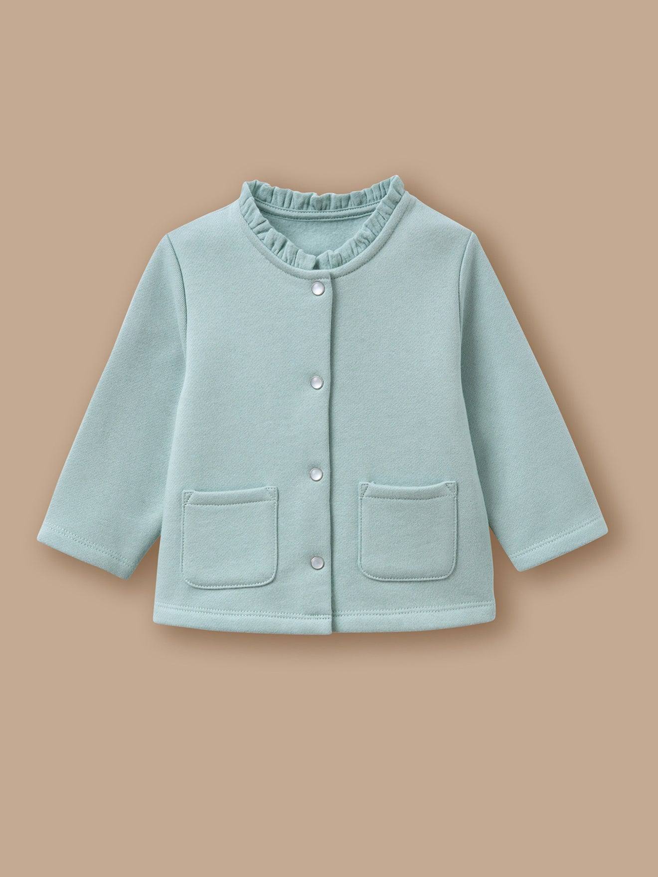 Cardigan En Molleton Bébé Vert Pastel