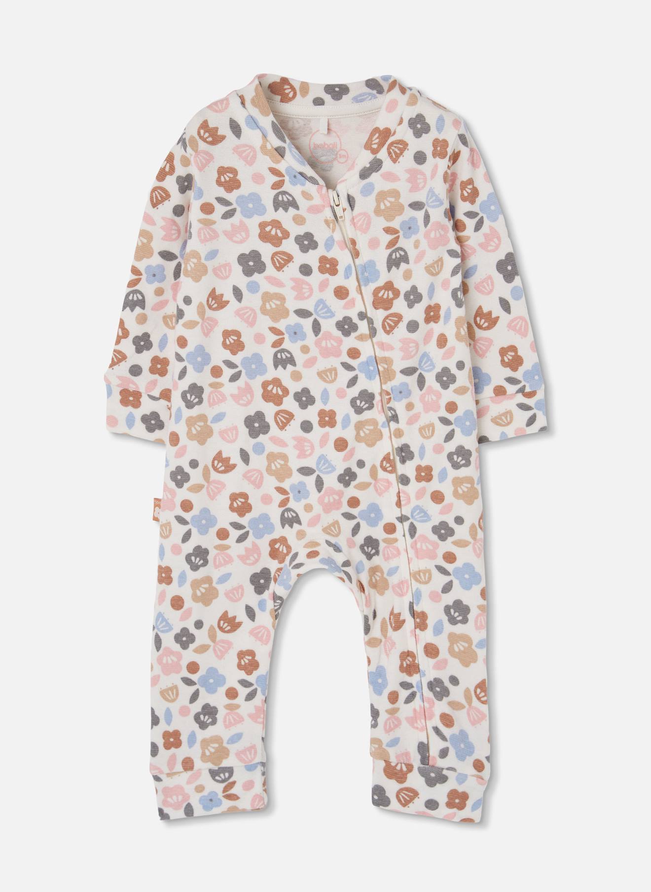 Pyjama Bébé Imprimé Fleurs Fermeture Éclair Multicolore
