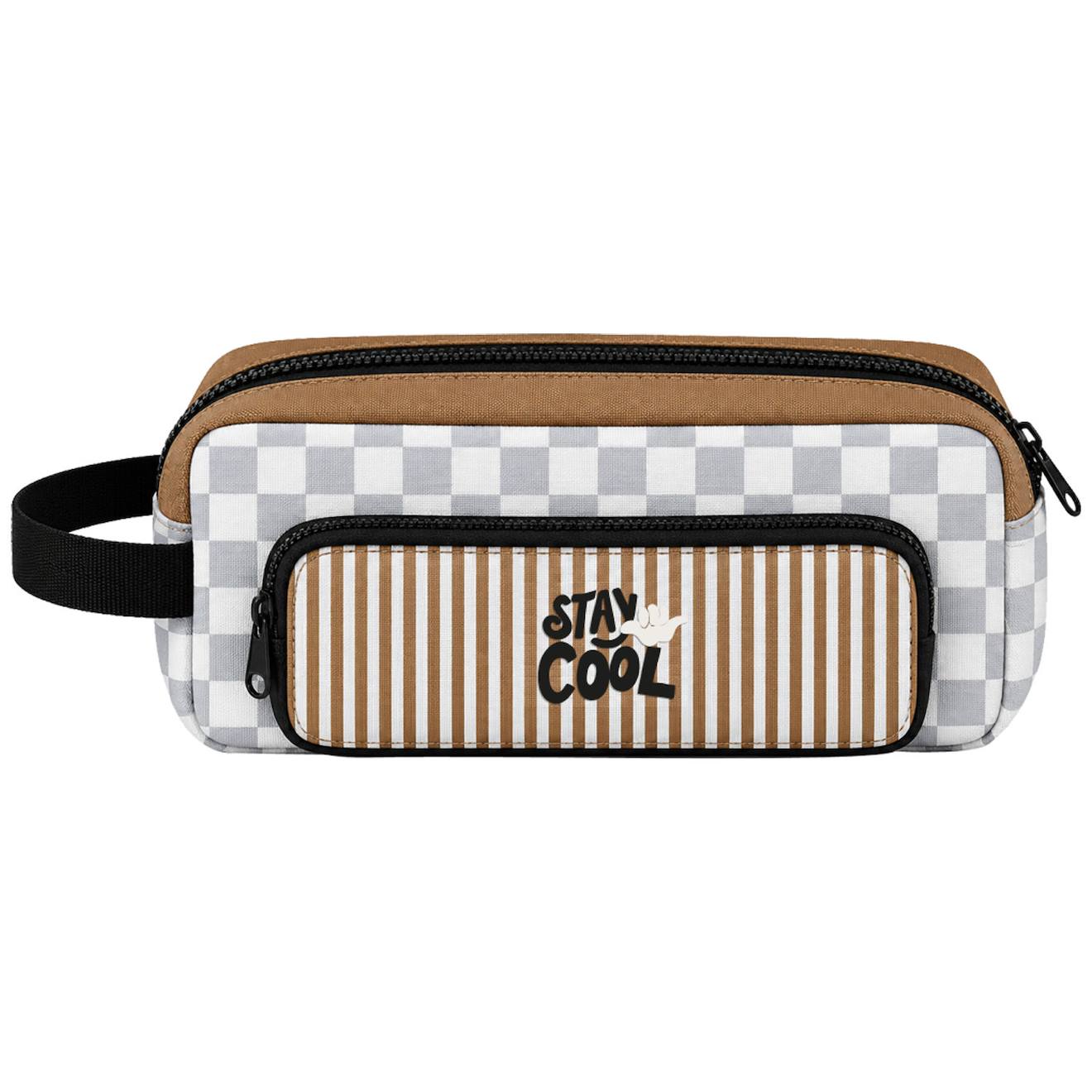 Trousse Scolaire Lina Bleu Gris, Blanc