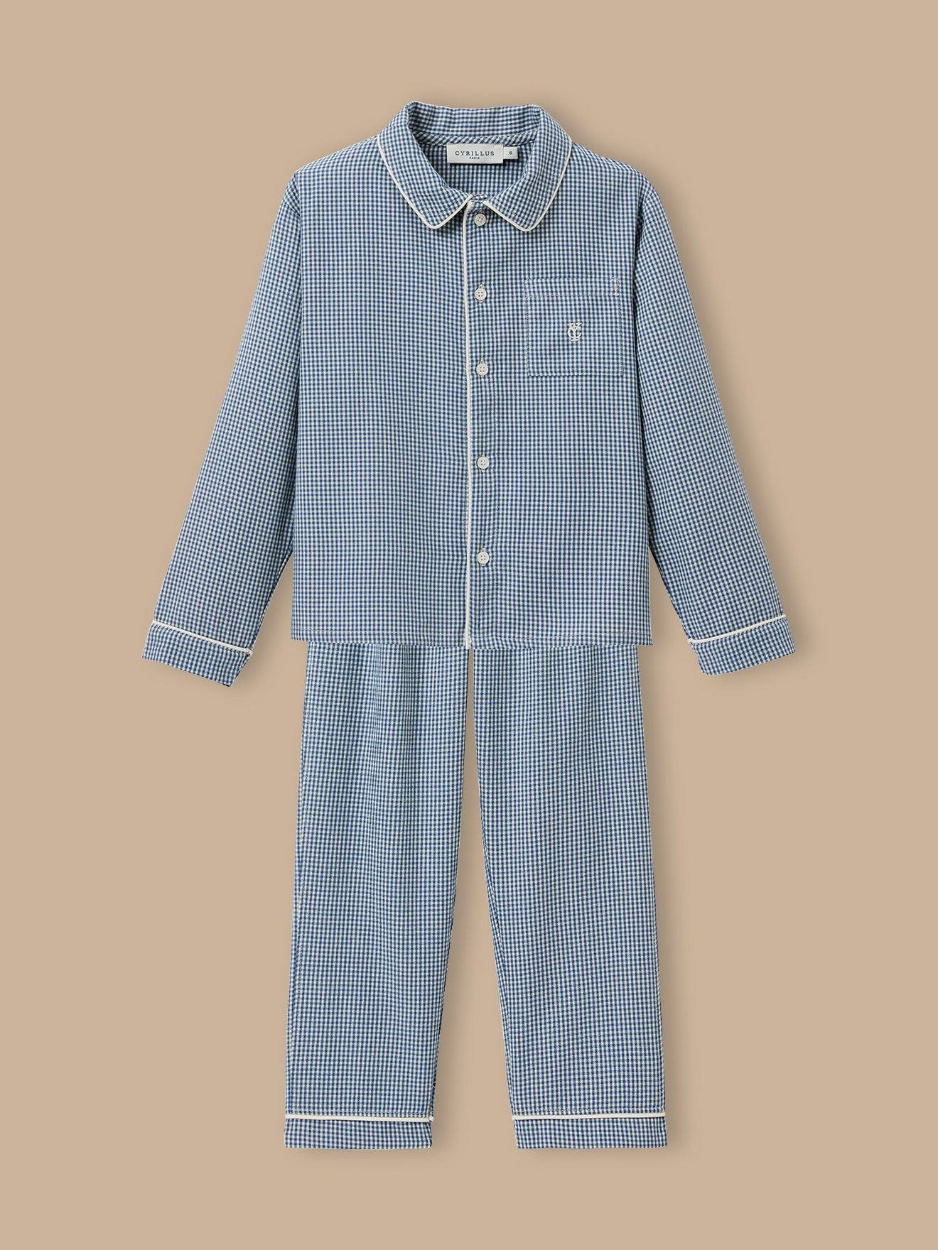 Pyjama Vichy Garçon Carreaux Bleu