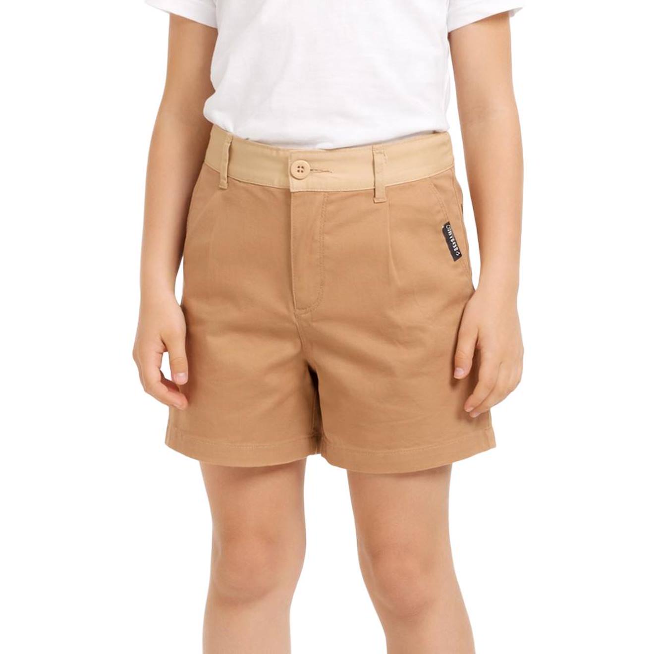 Short Fille Blocked Marron