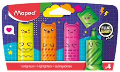 -Lot de mini surligneurs fluo format compact