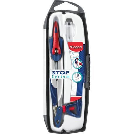 Fille-Accessoires-Fourniture scolaire-stylo, règle, ciseaux-Compas stop system