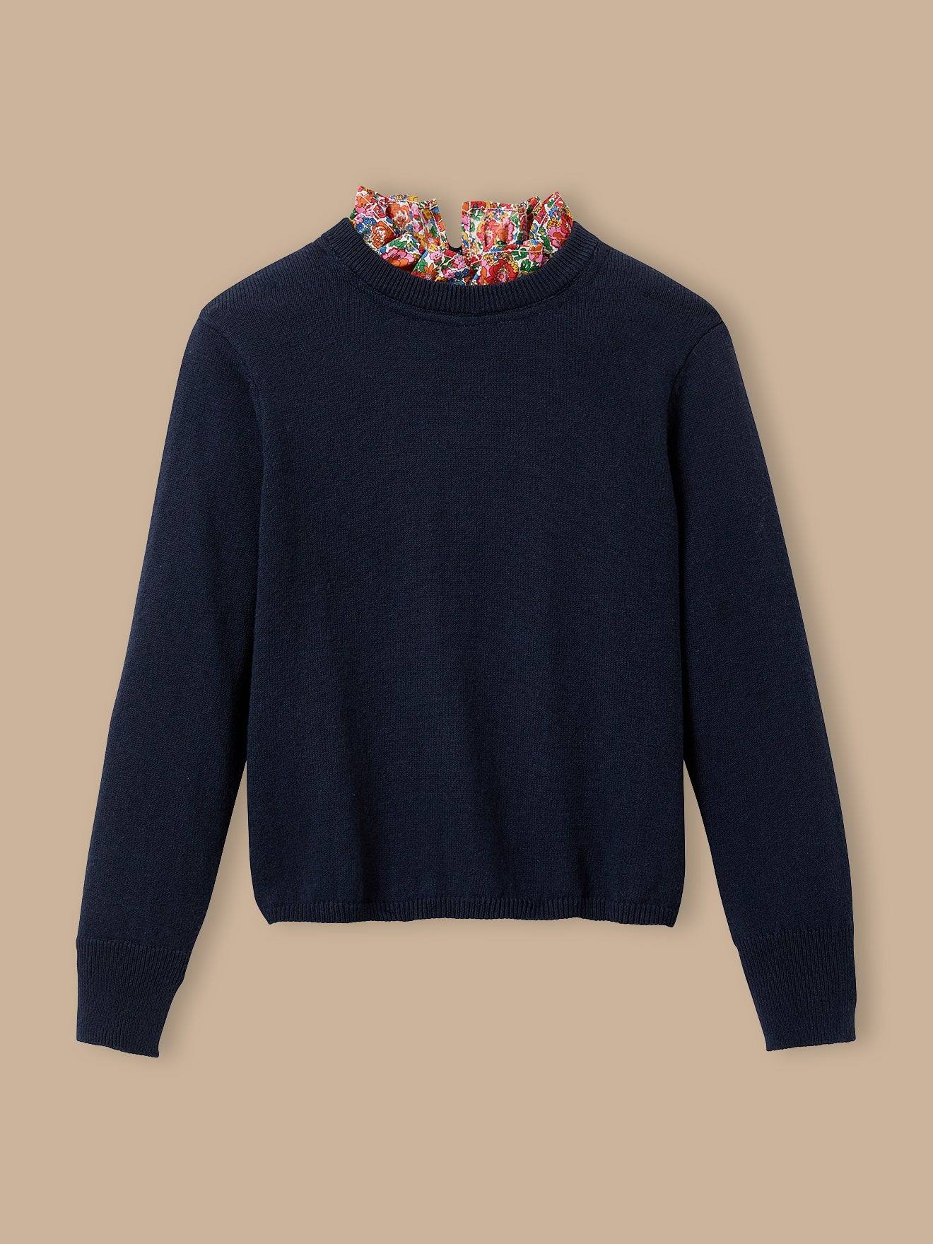 Pull Col Tissu Liberty Liberty Annie And May Rouge