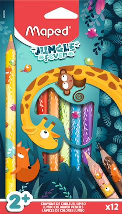 Crayons de couleurs maxi jungle fever  - vertbaudet enfant