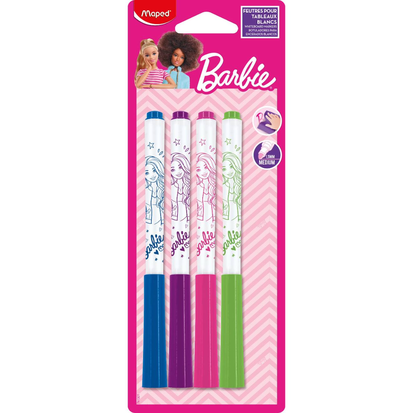 Marqueurs Fins Effaçables Barbie Rose