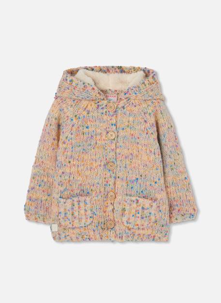 Fille-Manteau-Veste en maille fille à capuche