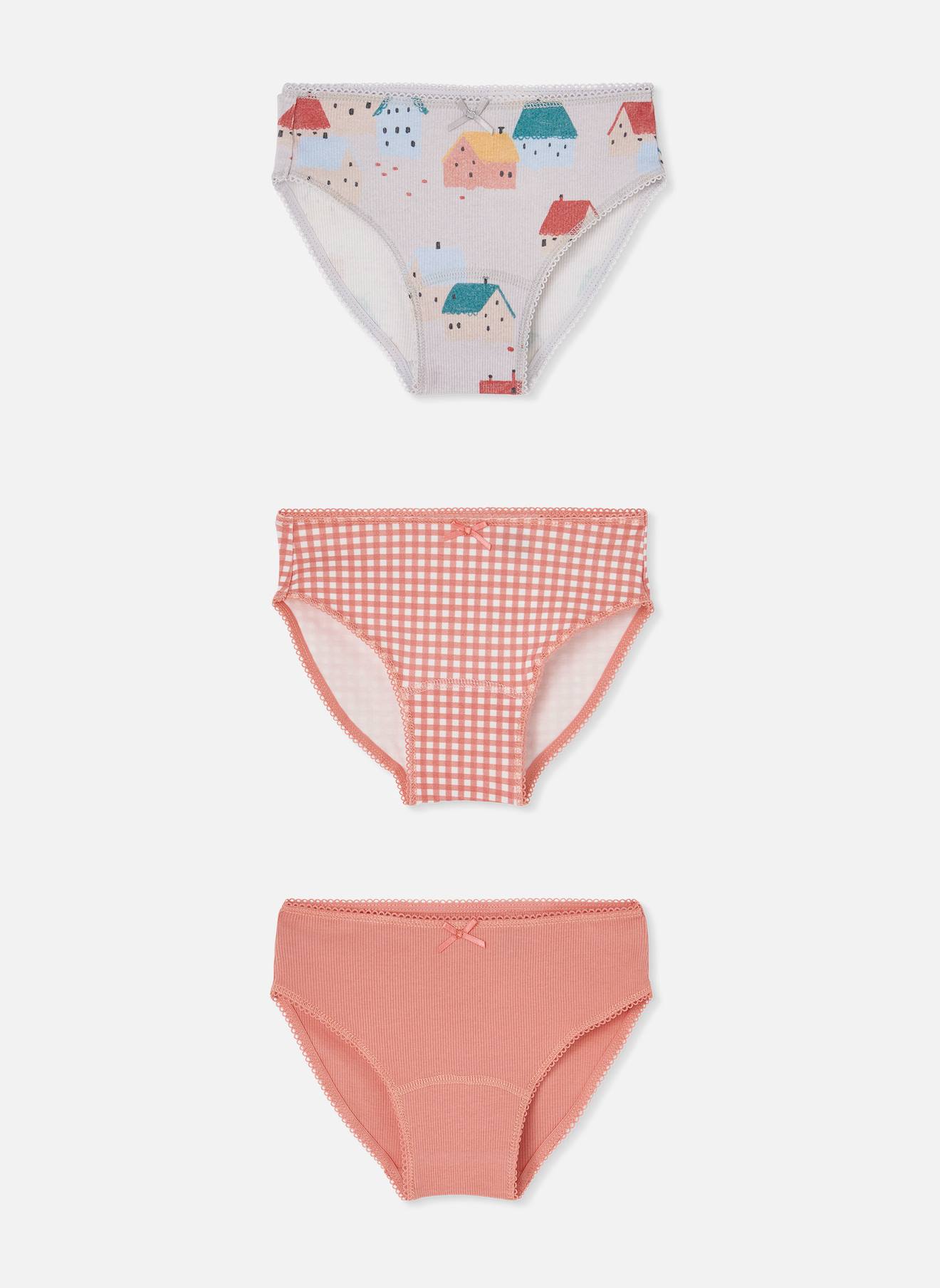 Lot 3 Culottes Fille Imprim Maisons Et Vichy Multicolore 20$