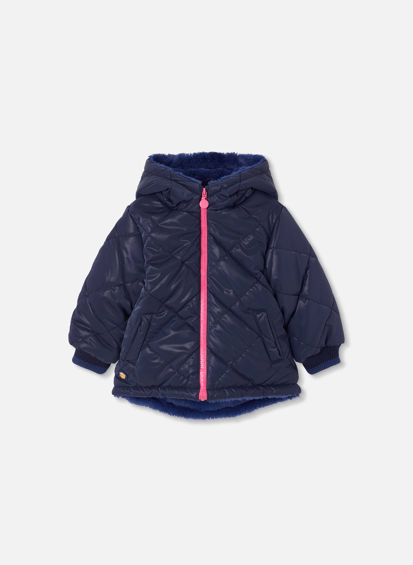 Parka Fille Tissu Technique Matelassée Bleu