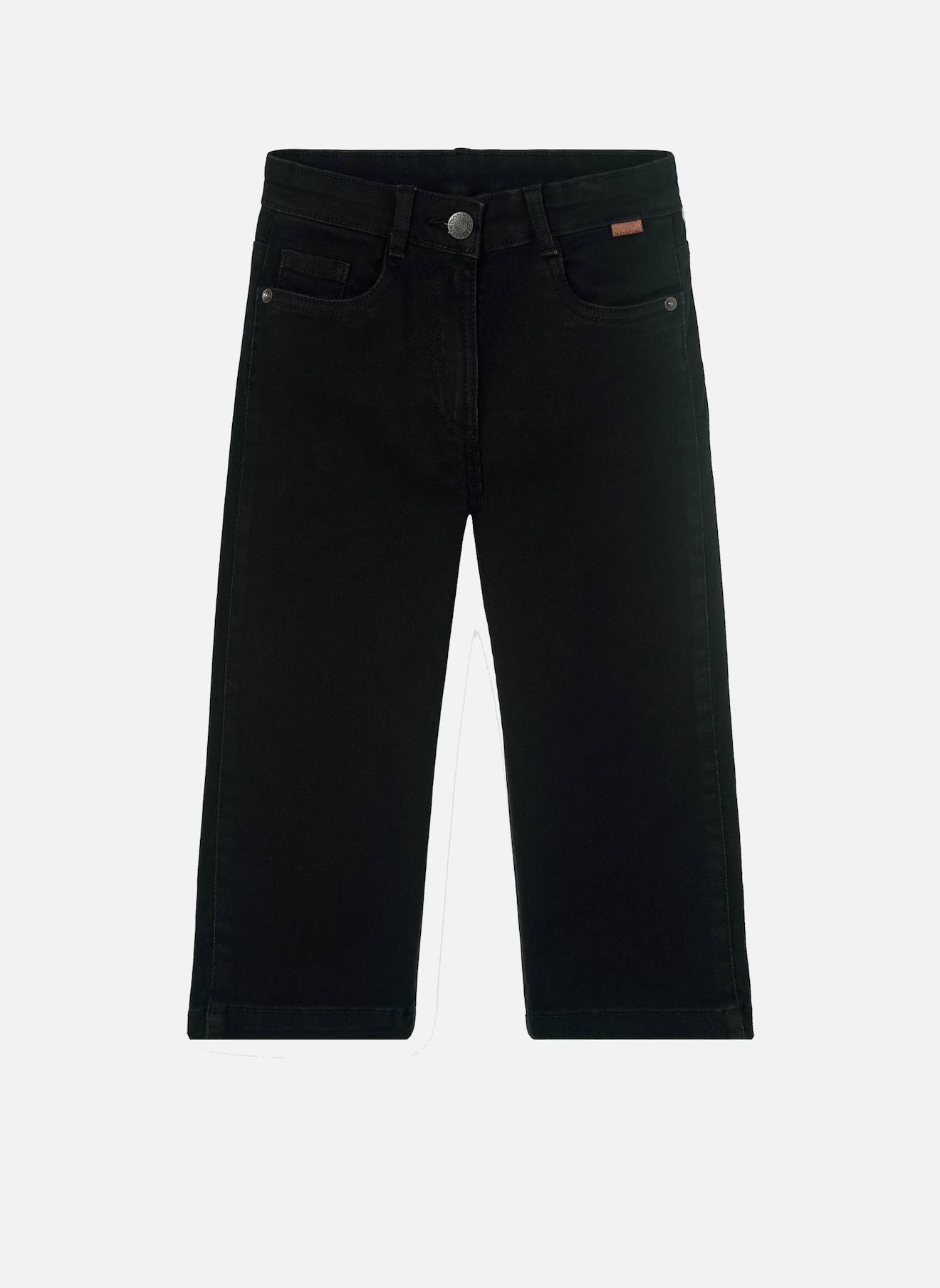 Pantalon Fille Denim Élastique Noir