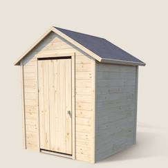 Jouet-Cabane en bois avec fenêtre et boîte aux lettres garance