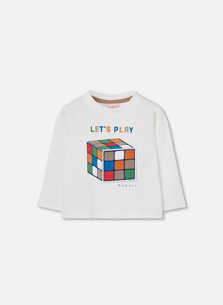 Garçon-T-shirt en maille garçon imprimé rubik cube